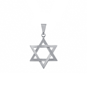 Pingente Prateado Estrela de Davi
